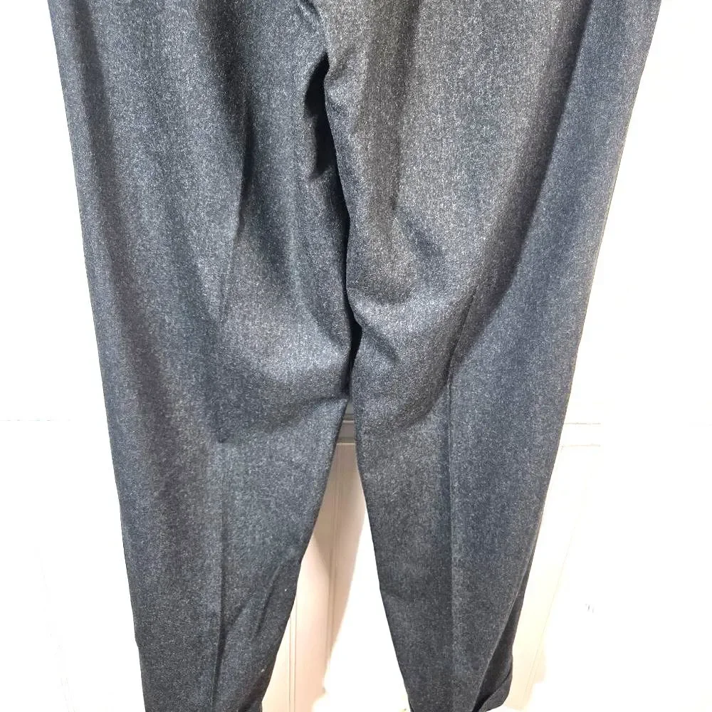 Banana Republic Mens 32L Wool Cashmere Dress Pants Charcoal Pleated